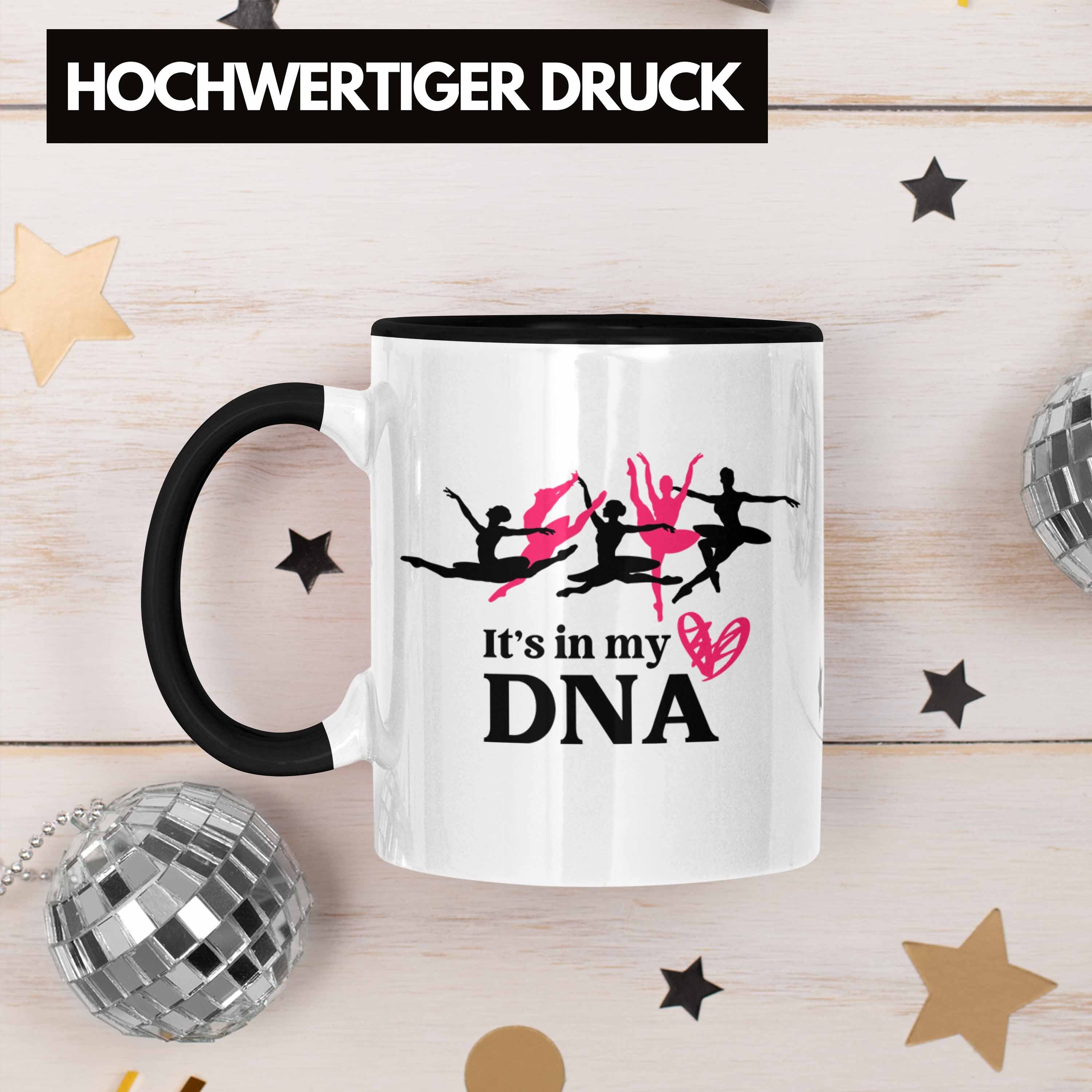 Frauen Ballerina - Trendation Mädchen Geschenk Tasse Ballett Trendation Tänzerin Geschenkidee Tasse Tanzen Schwarz Kaffeetasse