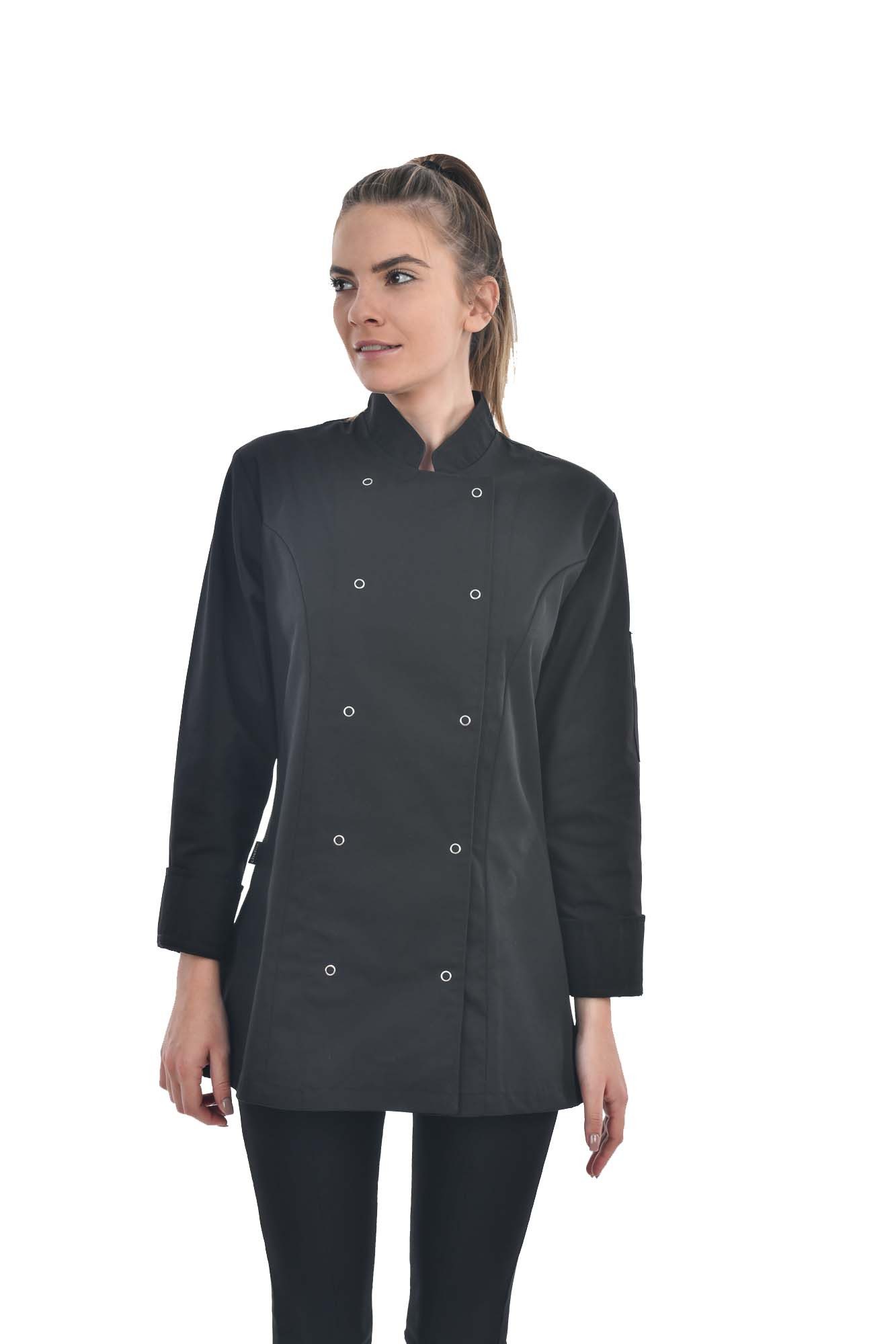 aurora Objektwäsche Kochjacke Hilton Cardone schwarz günstig online kaufen