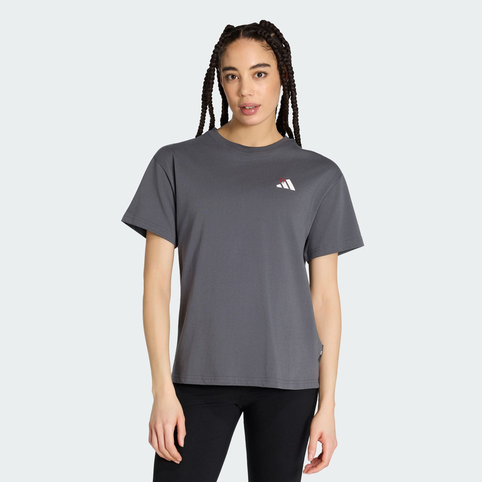 adidas Sportswear T-Shirt EMBROIDERY PACK GRAFIK T-SHIRT, LOCKER GESCHNITTEN (1-tlg)