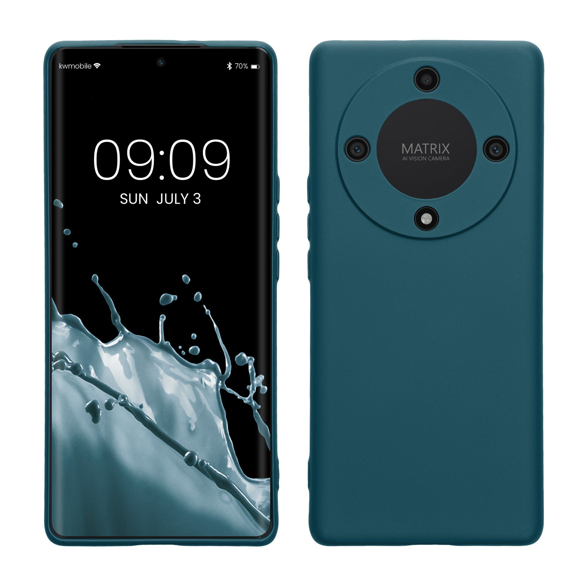 kwmobile Handyhülle Slim Case für Honor Magic5 Lite 5G, Hülle Silikon Handy - Handyhülle gummiert