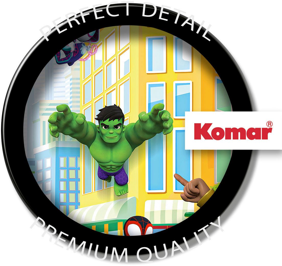Komar Fototapete Digitaldruck Vlies - Spidey Sightseeing Tour with Friends, glatt, bedruckt, (Packung, 1 St), Kinderzimmer