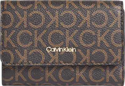 Calvin Klein Geldbörse CK MUST TRIFOLD SM MONO, mit Allover Logo Druck