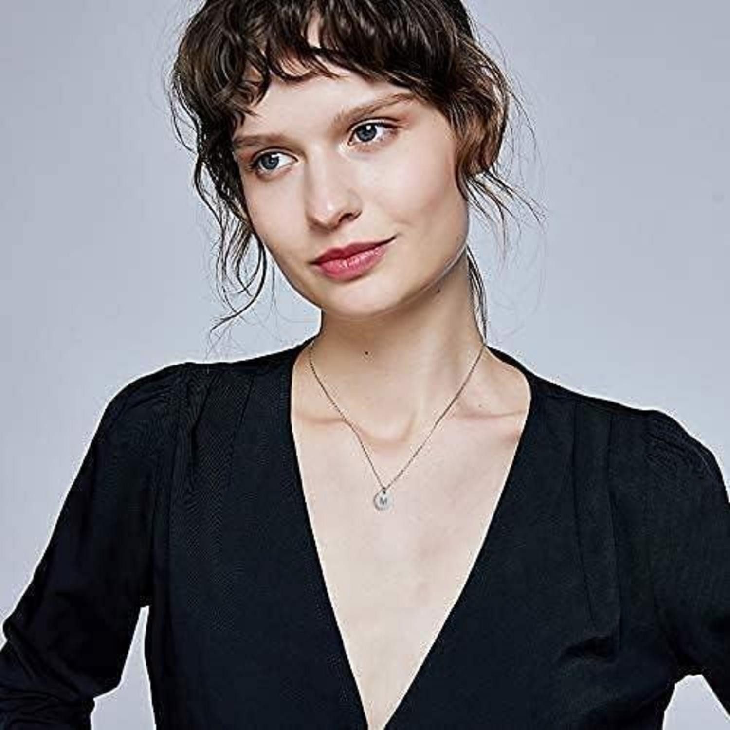 LuxusKollektion Namenskette Damen Initialen Kette Buchstaben Anhänger Gold Silber Rosegold mit