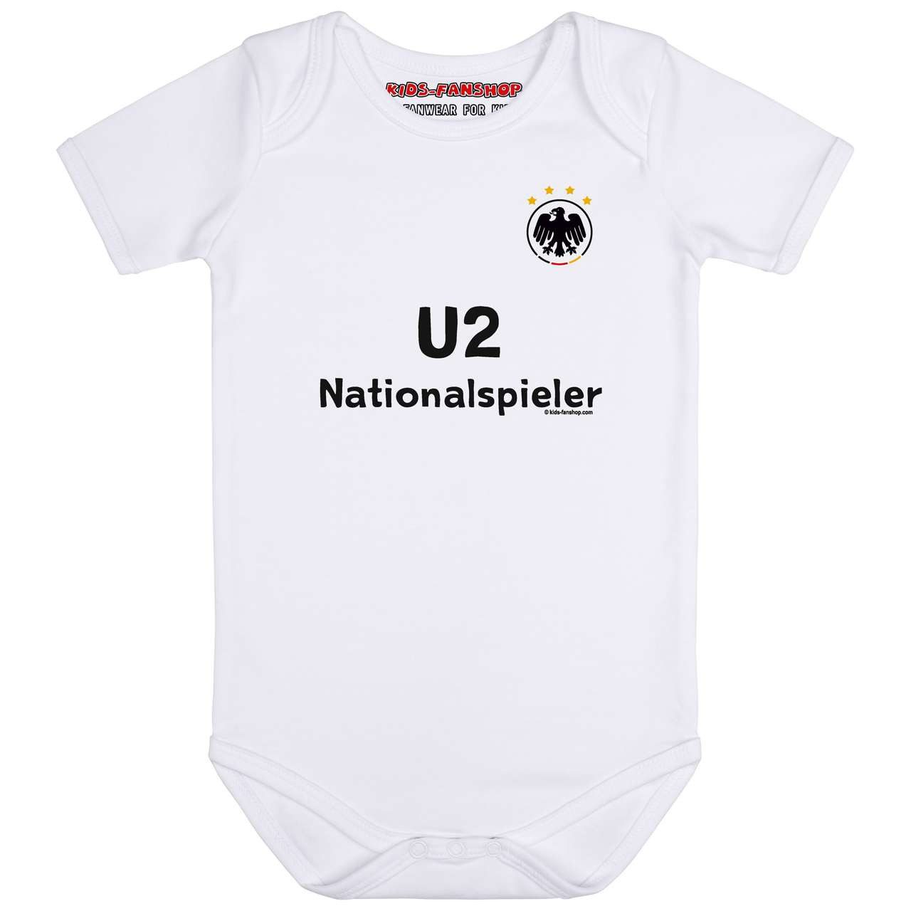 Kurzarmbody mit U2 Nationalspieler Aufdruck für Kinder von 2–14 Jahren