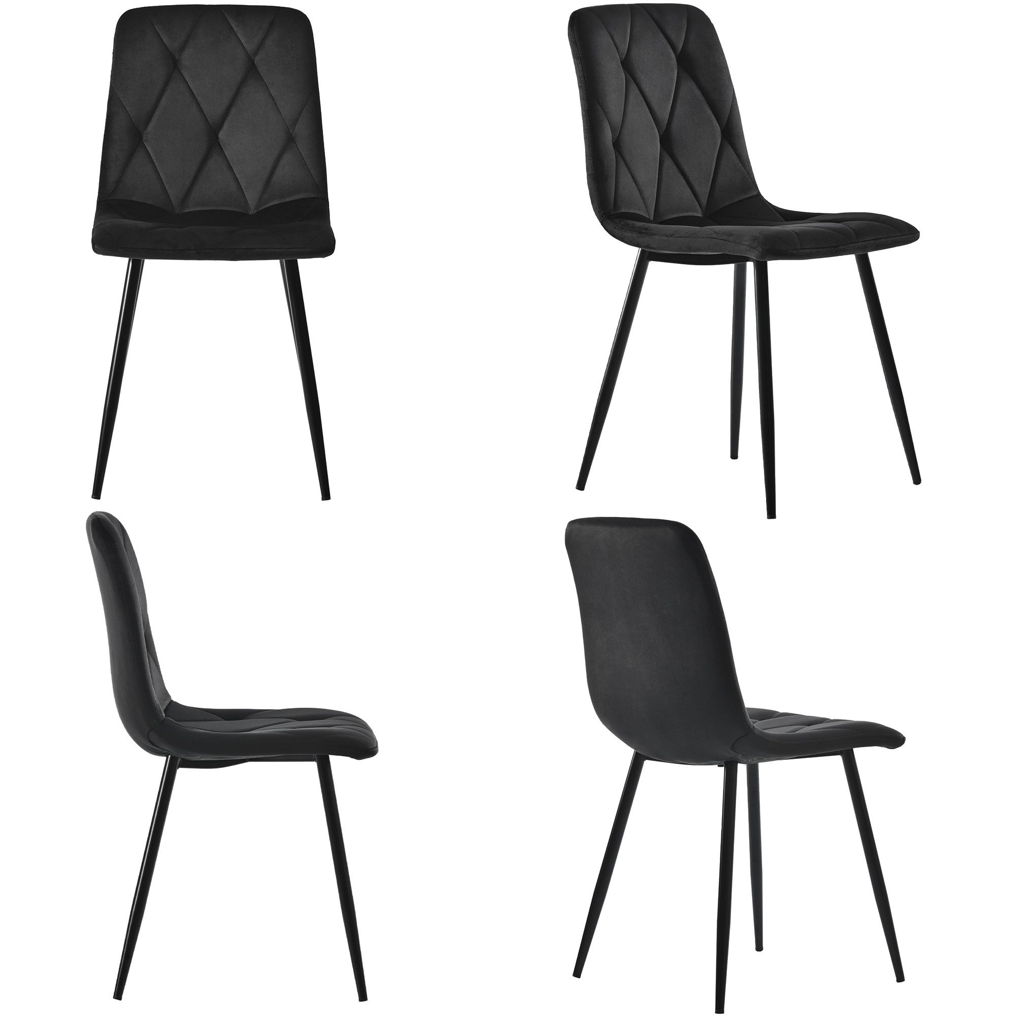 i@home Esszimmerstuhl 4er-Set Polsterstuhl Design Stuhl,Twill günstig online kaufen