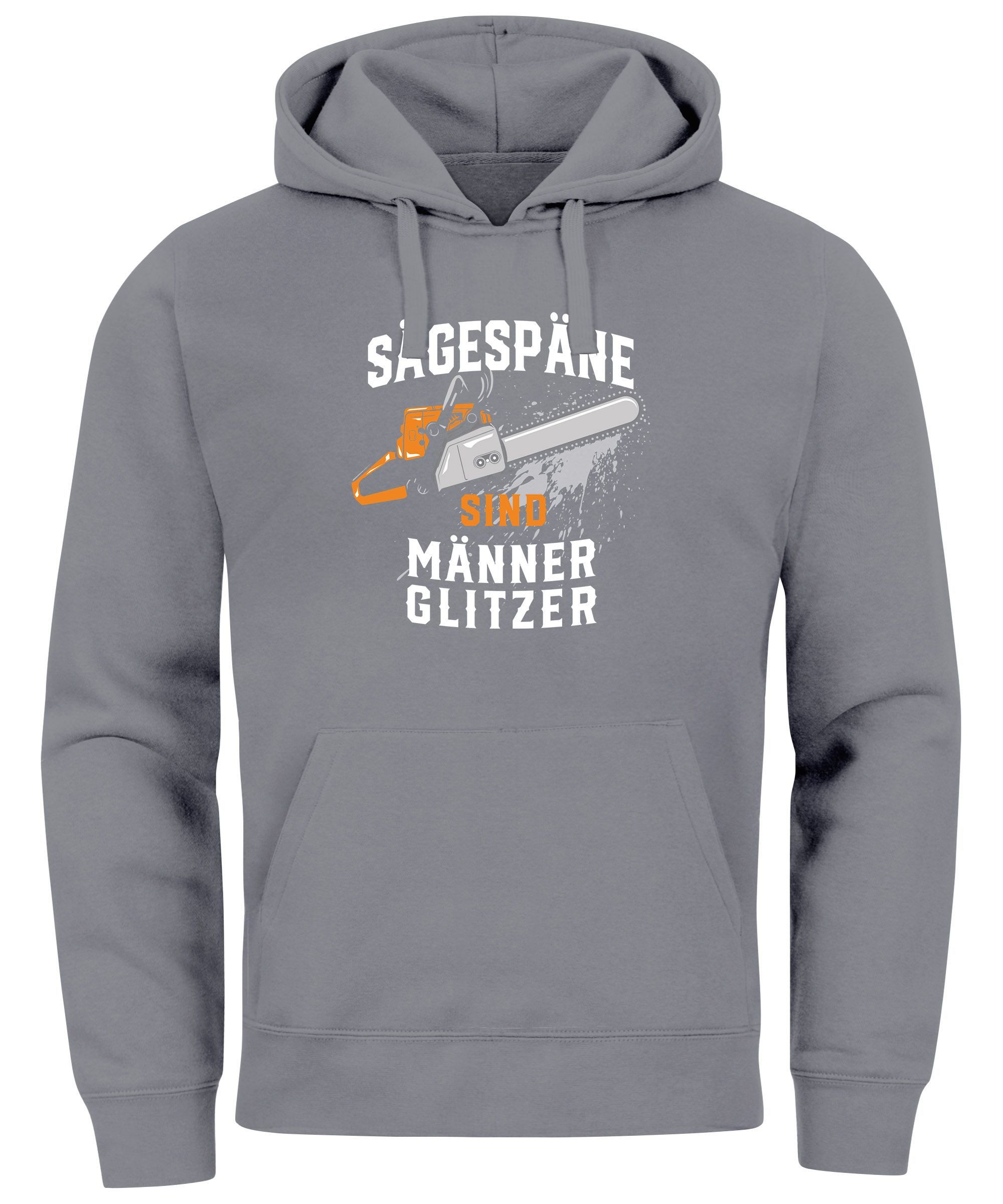 Neverless Hoodie Hoodie Herren Spruch Sägespäne günstig online kaufen