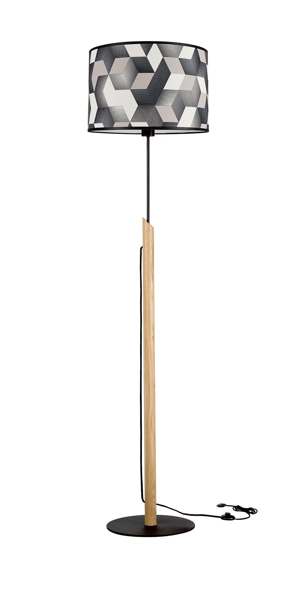 BRITOP LIGHTING Stehlampe ESPACIO, Aus mit Eichenholz laminierter Leuchtmittel, FSC®-Zertifikat, aus Schirm ohne Tapete