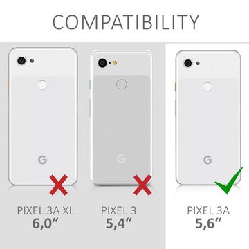 kalibri Handyhülle Hülle für Google Pixel 3a, Leder Handyhülle Handy Case Cover - Schutzhülle Lederhülle