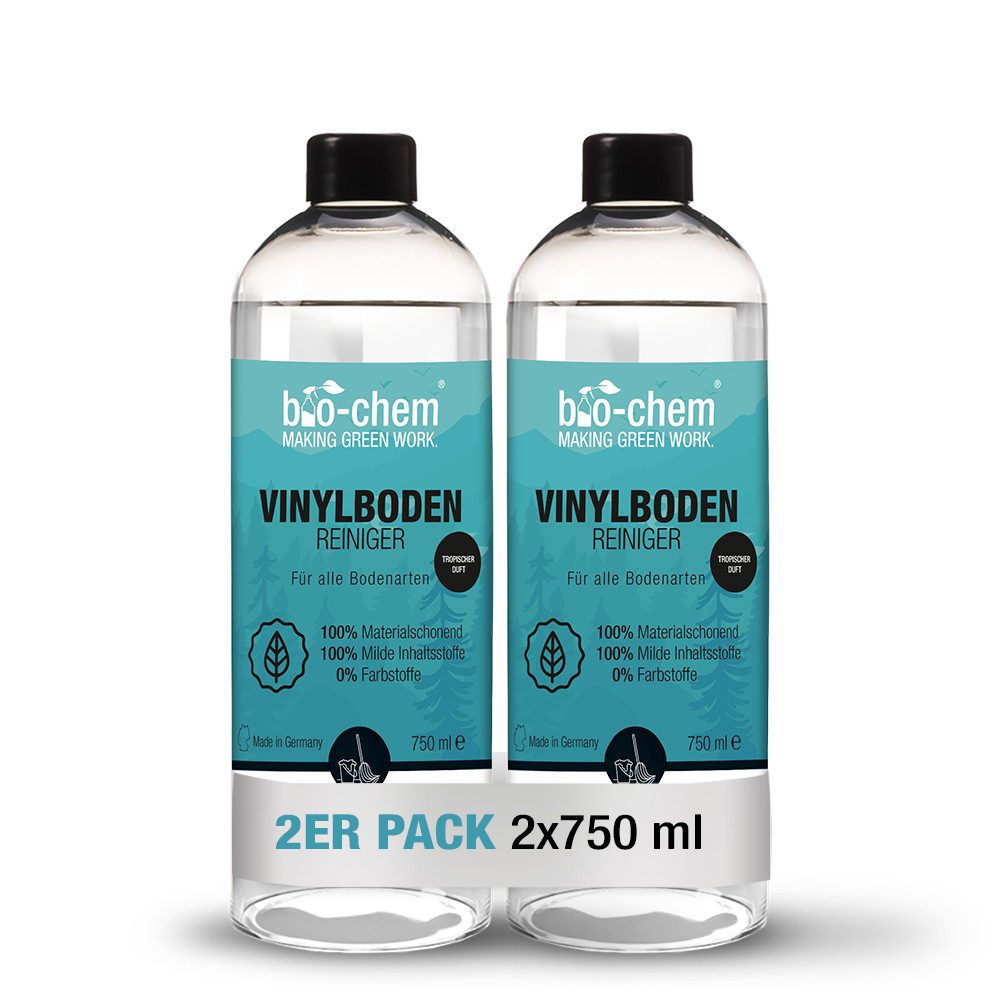 bio-chem Bodenreiniger 2x 750ml – Für Vinyl, PVC & Laminat geeignet Vinyl- und Designbodenreiniger