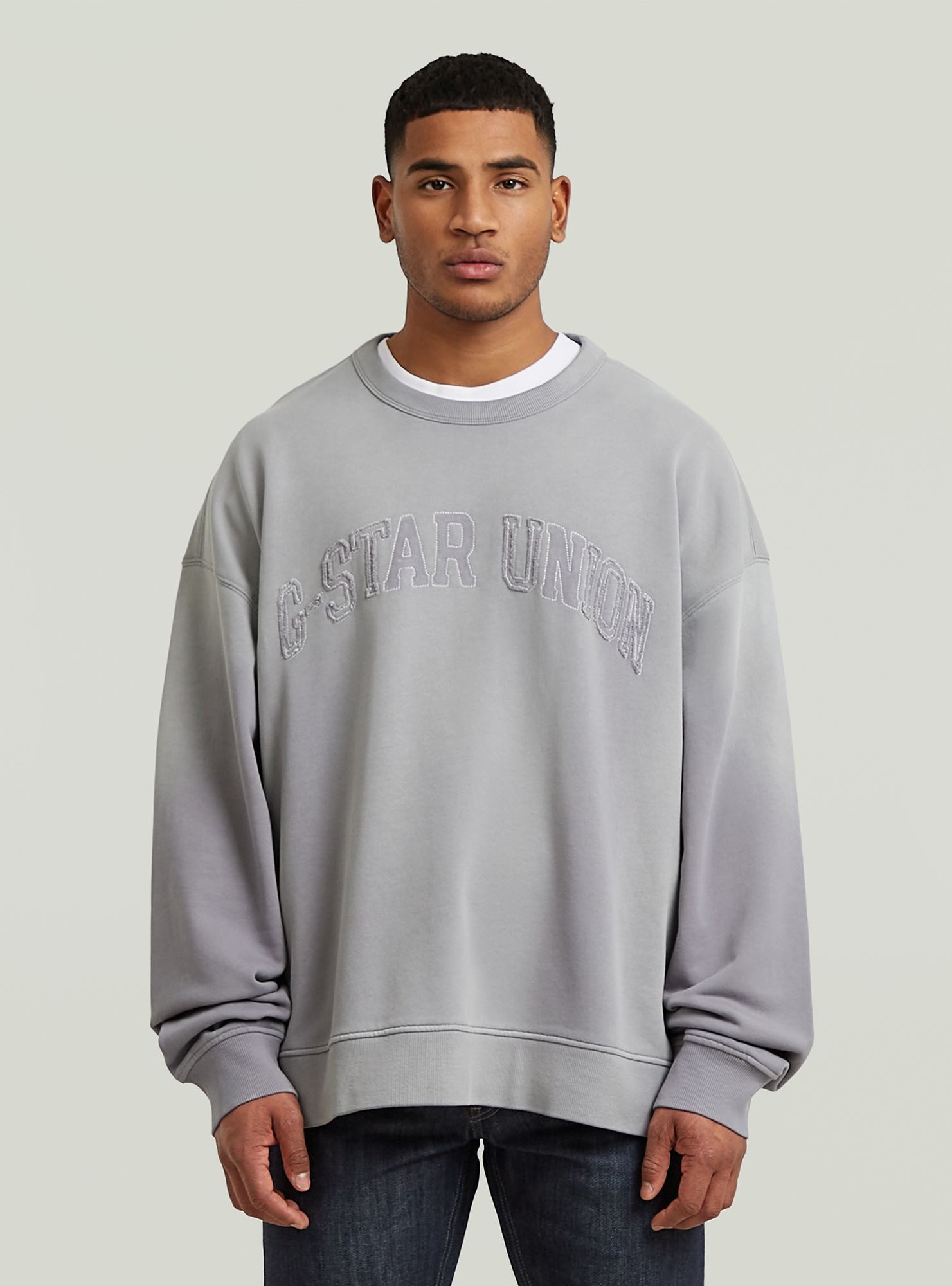 G-STAR Longpullover Sunfaded Applique Loose Sweatshirt