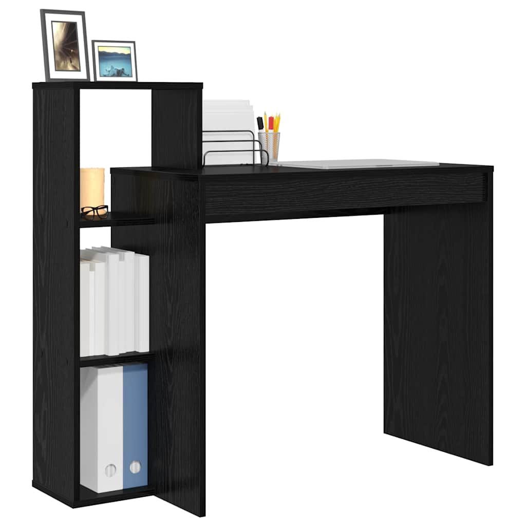 vidaXL Schreibtisch Schreibtisch mit Regal Schwarz Eichen-Optik 100 x 40 x günstig online kaufen