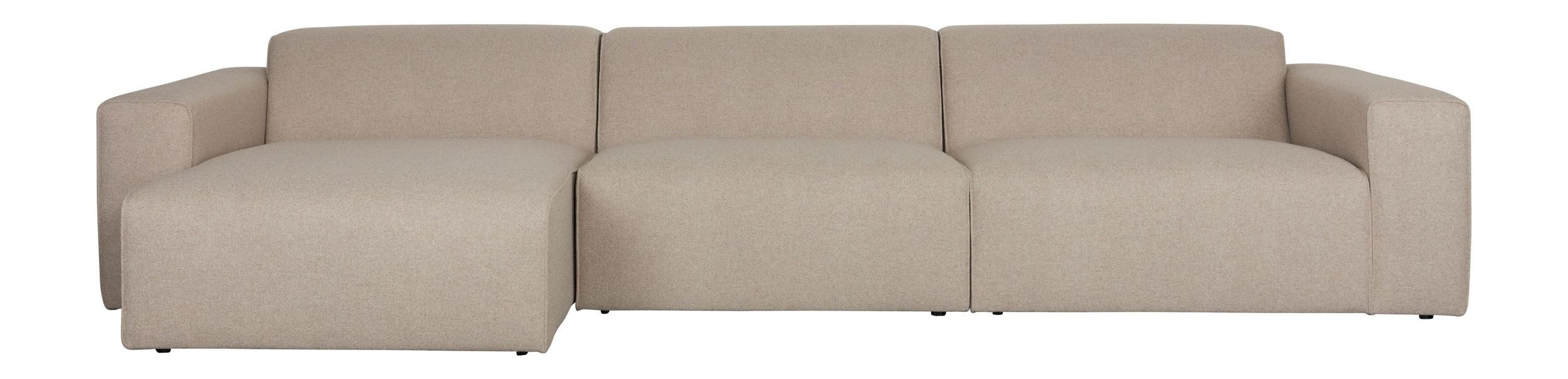 Zuiver Chaiselongue Sofa Milka 4,5-Sitzer links Cappuccino mit Chaiselongue von Zuiver
