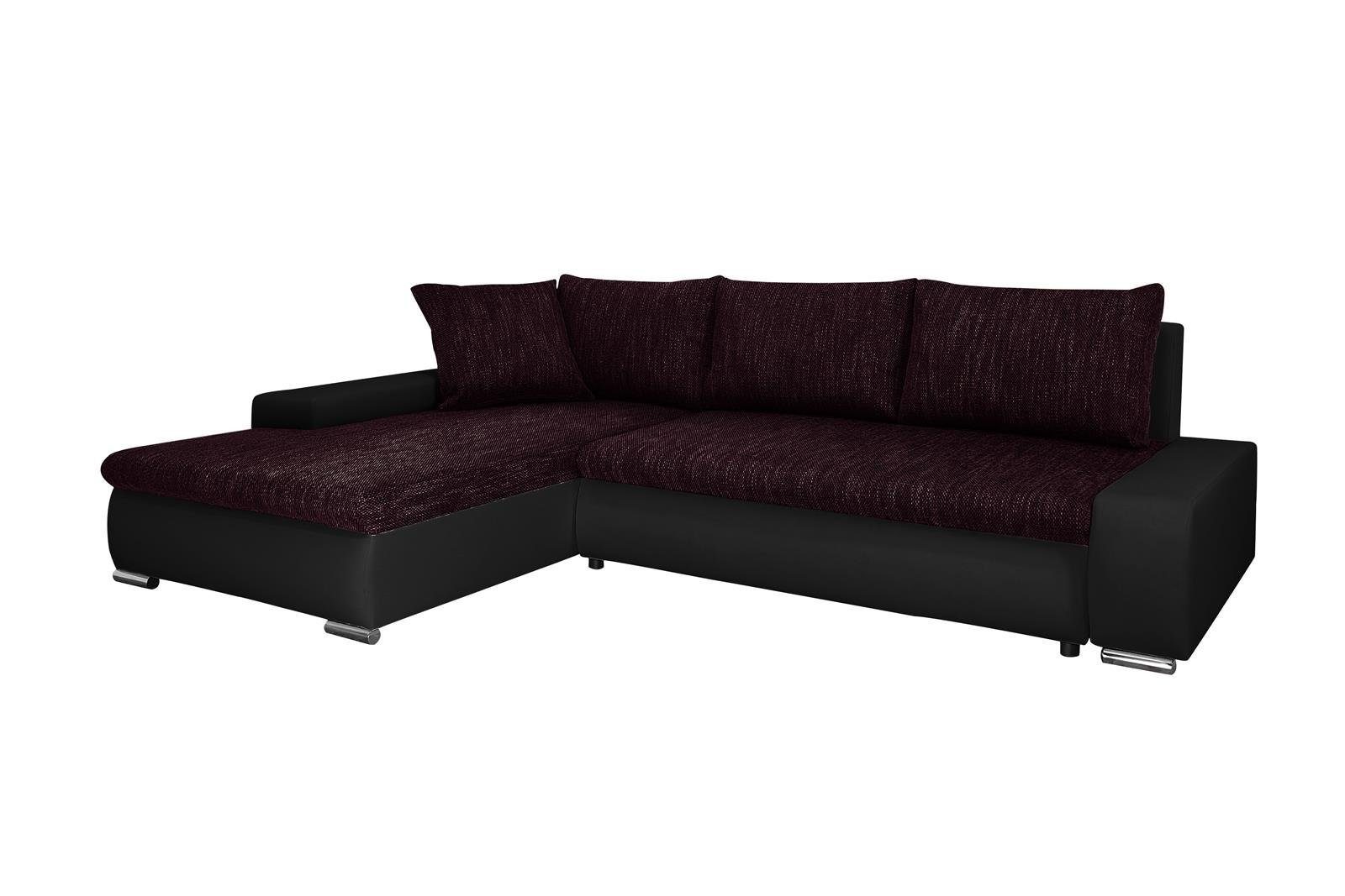 Beautysofa Polsterecke mit Schlaffunktion Teo L, günstig online kaufen