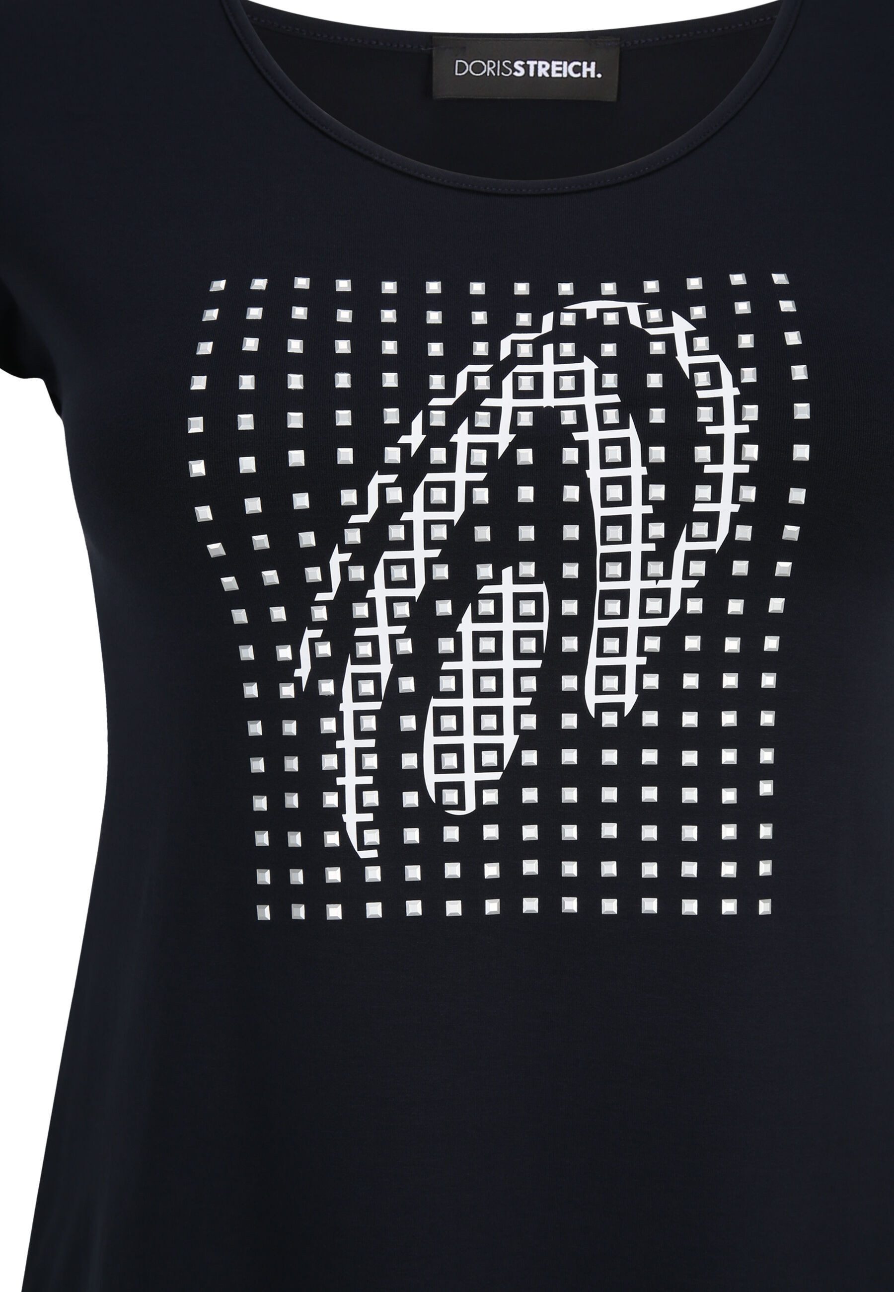 Doris Streich Kurzarmshirt (1-tlg) mit Grafik-Motiv und Metallplättchen