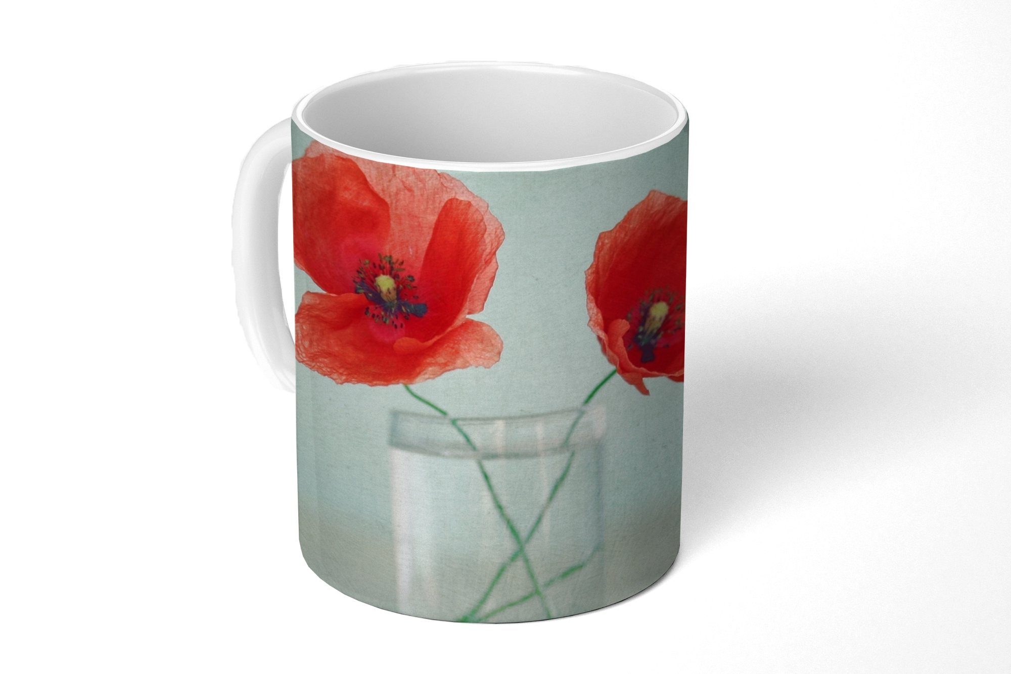MuchoWow Tasse Mohn - Stilleben - Blumen, Keramik, Kaffeetassen, Teetasse, Becher, Teetasse, Geschenk