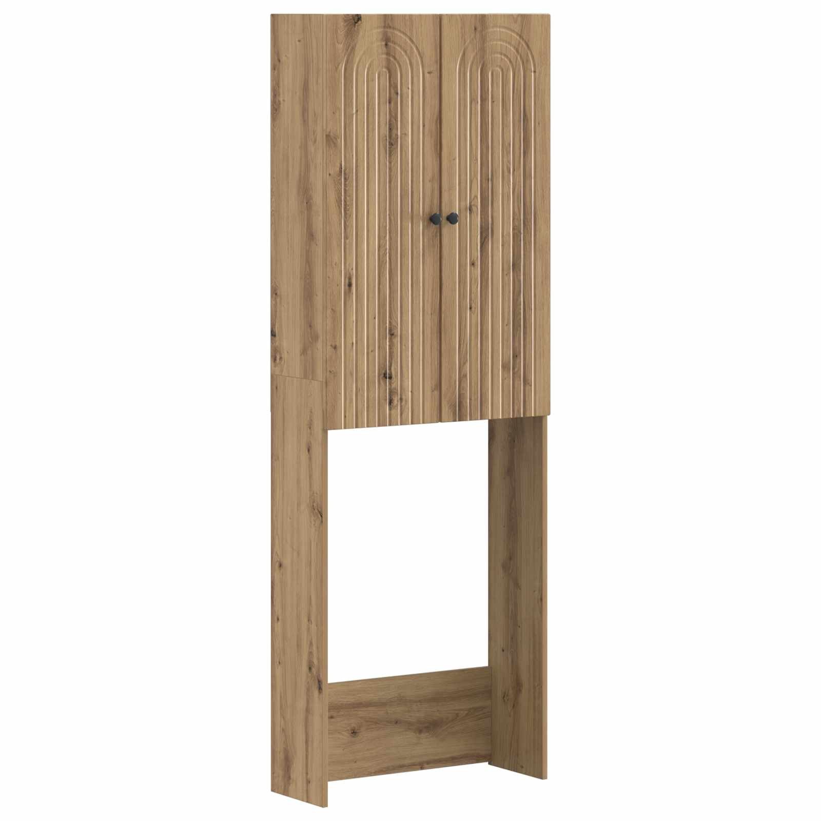 vidaXL Badezimmerspiegelschrank Toilettenschrank ALKMAAR Artisan-Eiche 66 x 25,5 x 190 cm