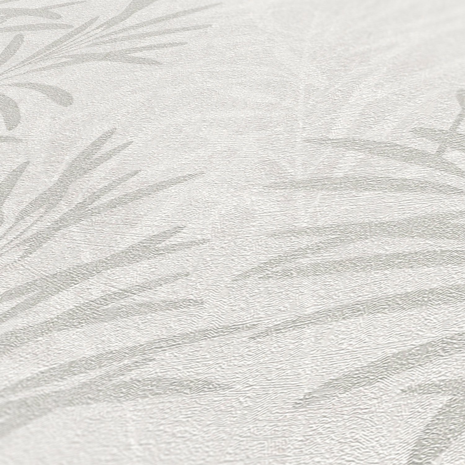 A.S. Création Blätter, matt, Metallic Terra (1 Natur Vliestapete Floral Weiß,Grau,Metallic Tapete St), Landhaus-Tapete strukturiert