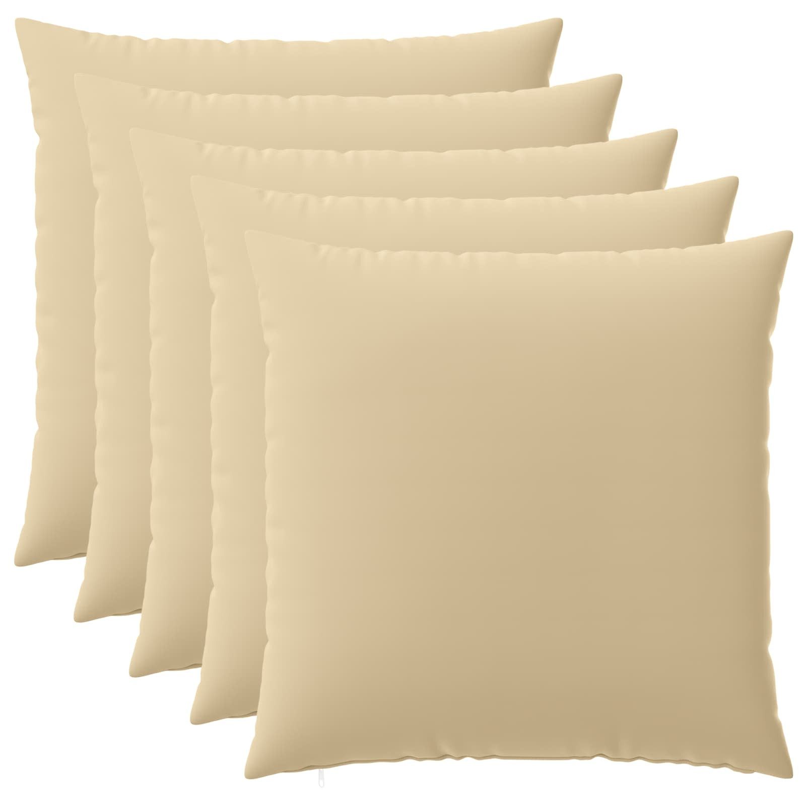 vidaXL Kissenbezug Kissenbezug 6 pcs HEERLEN Beige 60 x 60 cm Polyester, (6 Stück)