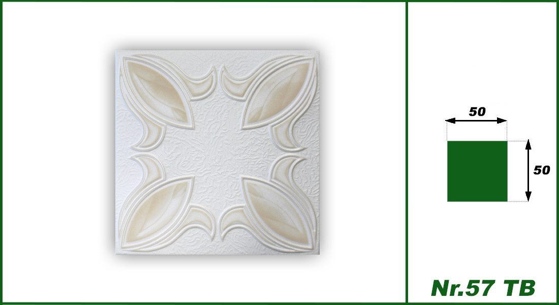 Hexim Decken-Rosette (2 qm Styropor Deckenplatten - große Auswahl 50x50cm XPS Wand- und Deckenverkleidung farbige Platten Dekor formfest)