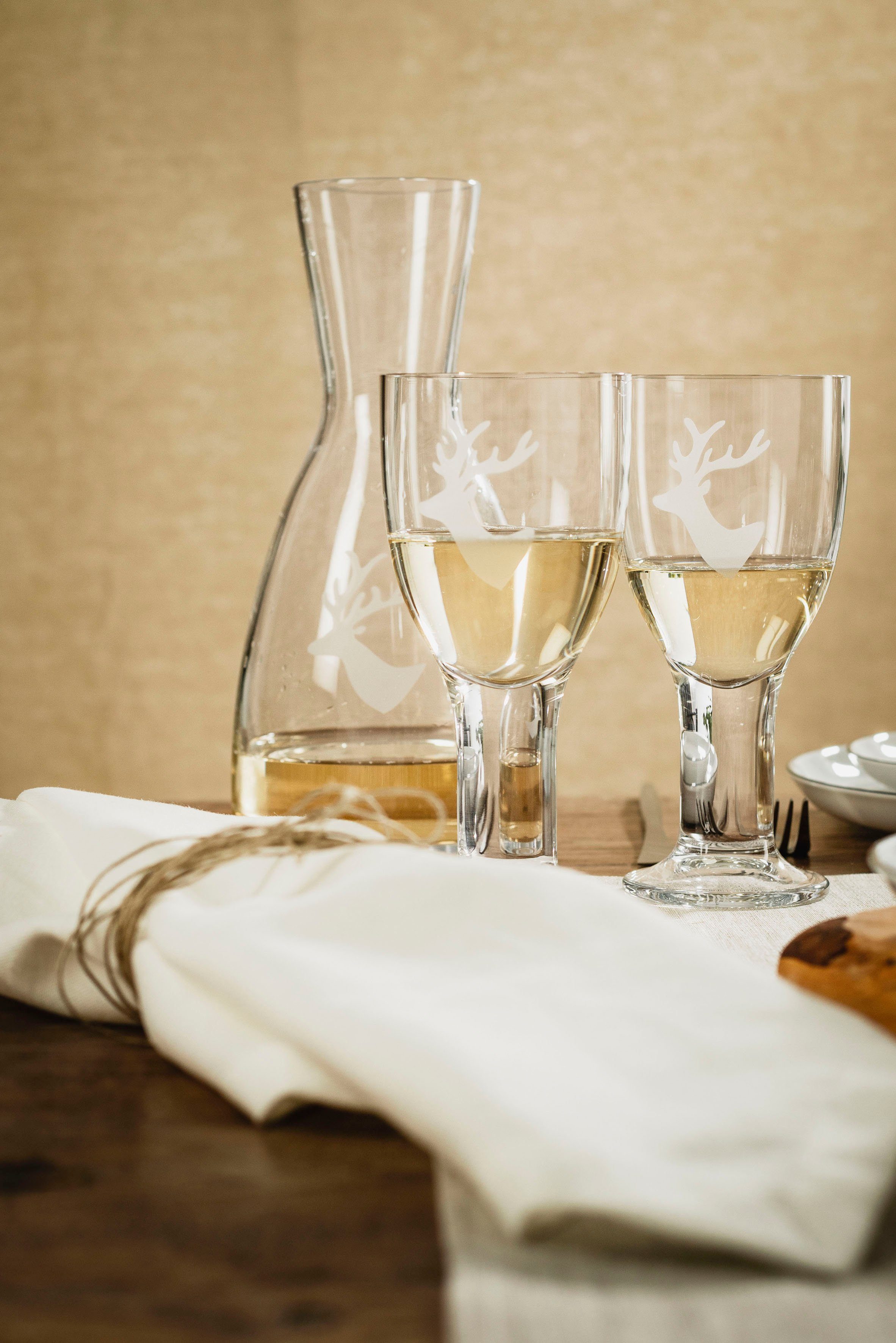 Eisch Germany Bierkrug CHALET, 1-tlg., Kristallglas, Hirschmotiv, mundgeblasen, 500 ml, Made in Germany