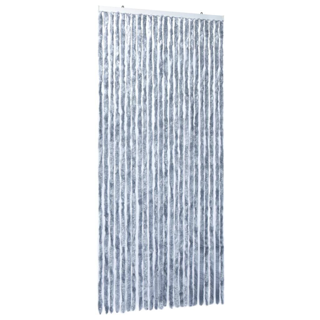 vidaXL Insektenschutz-Vorhang 100 x 220 cm Insektenschutz-Vorhang Silbern 100x220 cm Chenille