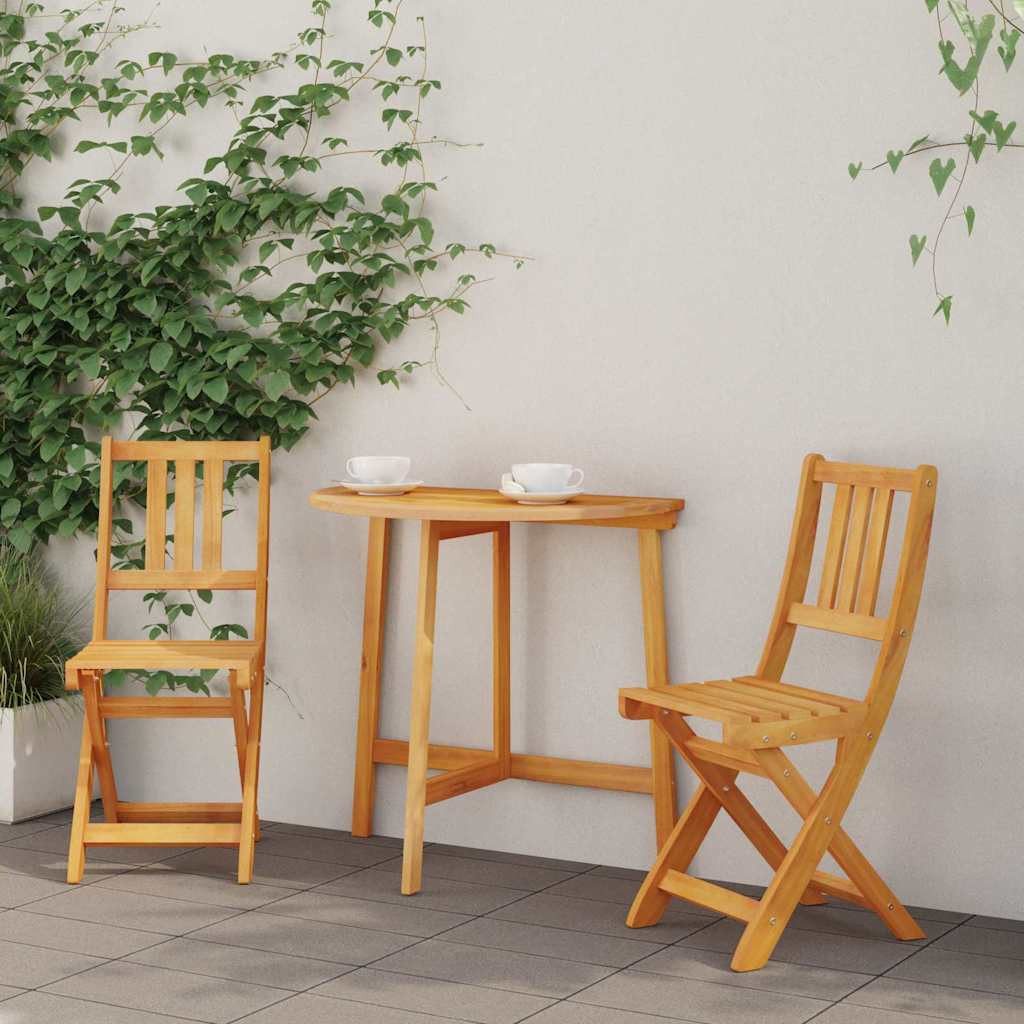 vidaXL Gartenstuhl Außen Bistro-Stühle 2 stk. Massivholz (2 St)