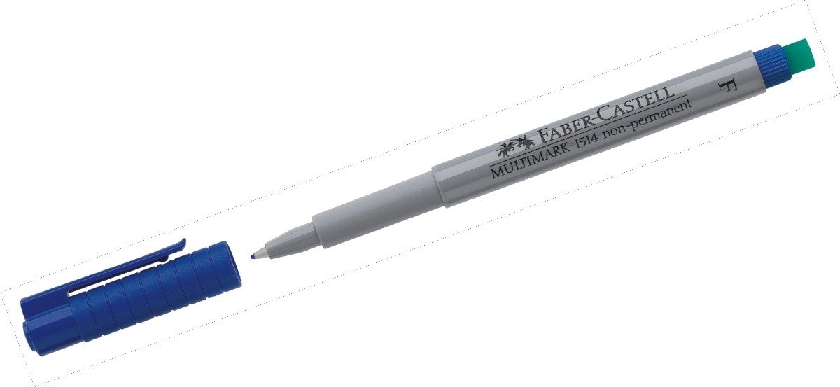 Faber-Castell Folienstift Folienschreiber nonpermanent F blau
