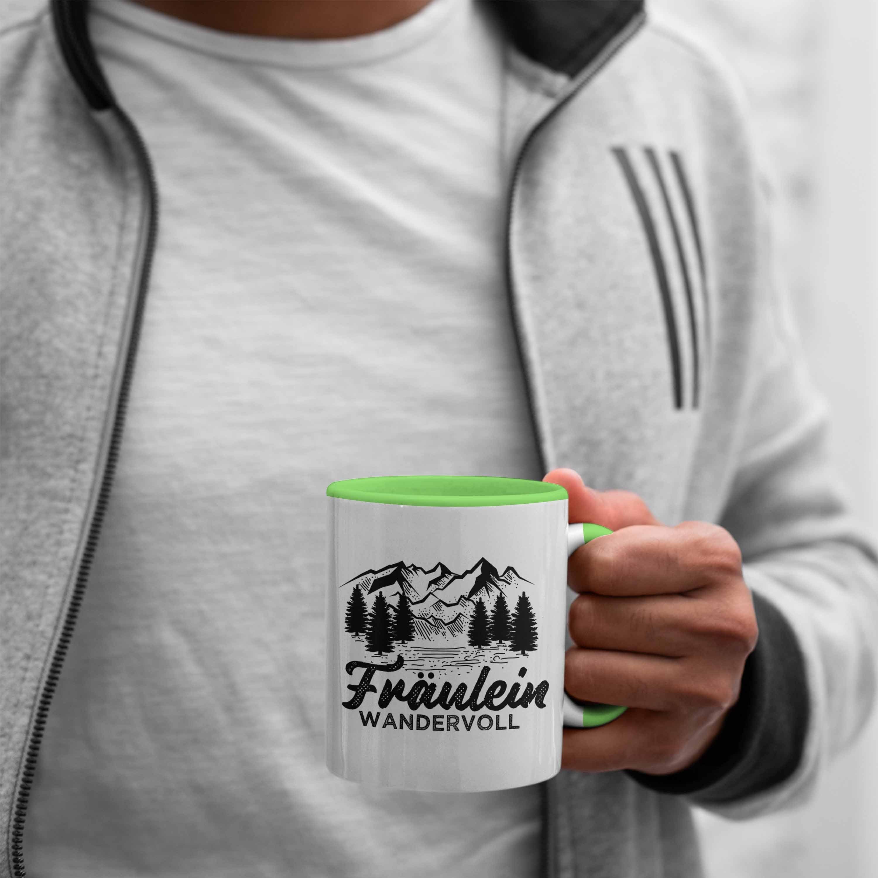 Geschenk Trendation Tasse Tasse Grün Tasse Lustige Wandern Geschenkidee Wandervoll zum Frauen Wandern - Trendation Fräulein