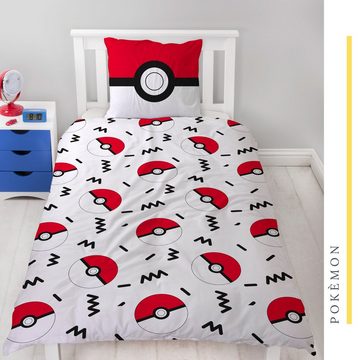 Bettwäsche Pokémon 135x200 + 80x80 cm, 100 % Baumwolle, MTOnlinehandel, Renforcé, 2 teilig, Pikachu für Kinder, Teenager, Jugend