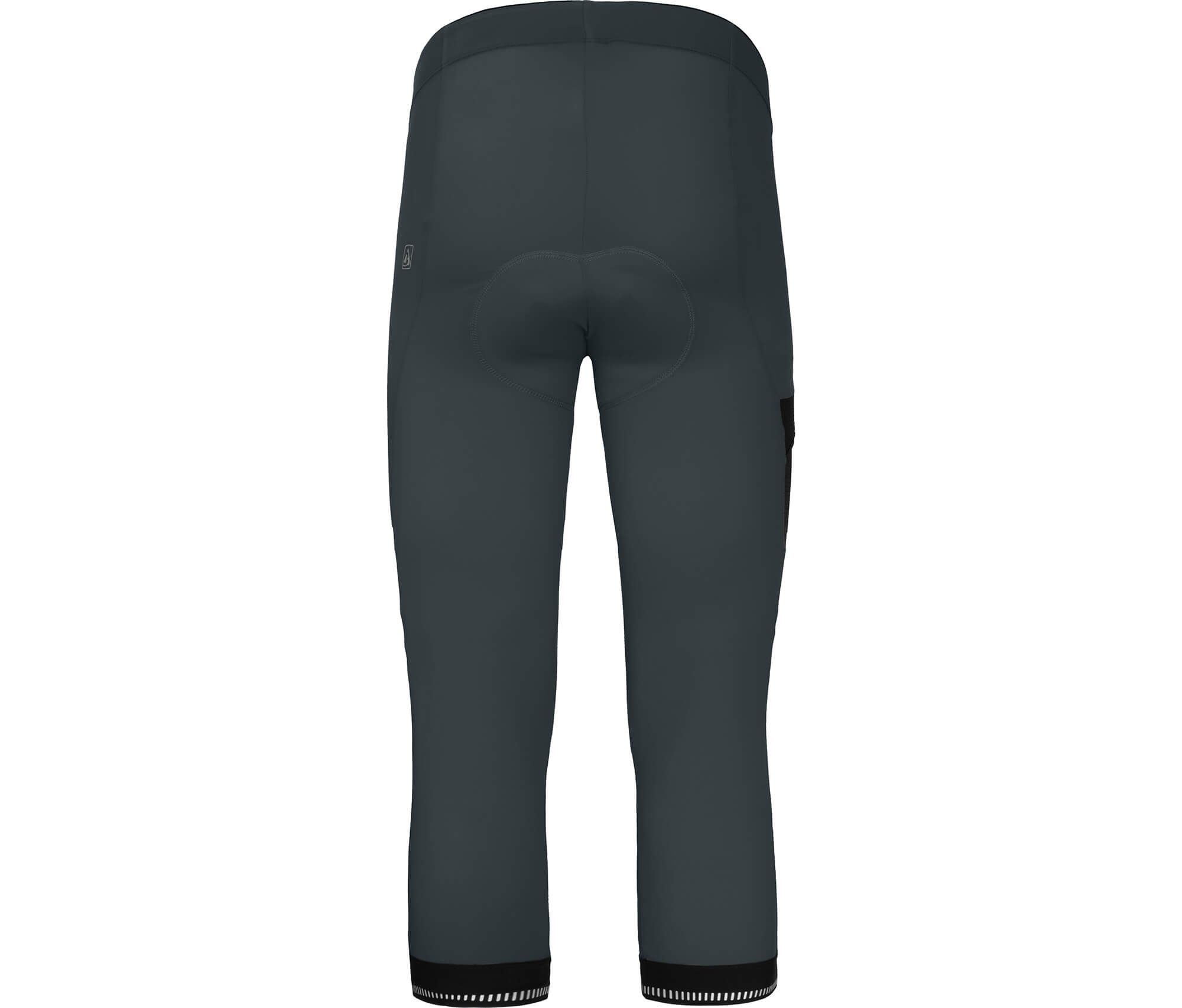 Sitzpolster) Herren Bergson dunkel (mit Normalgrößen, Fahrradhose KEMI 3/4 grau bielastisch, COMFORT Capri Radhose, tight,