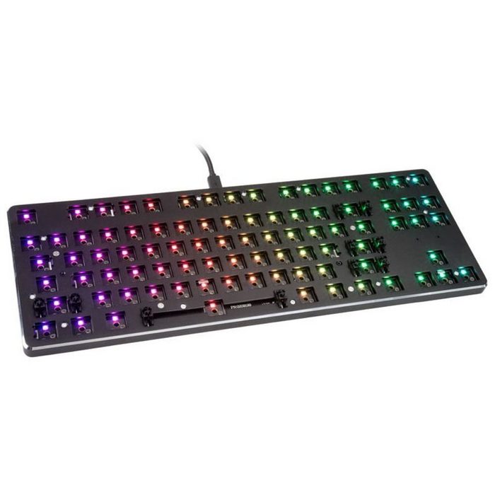 Glorious PC Gaming Race GMMK TKL Tastatur Barebone Gaming-Tastatur (ANSI-Layout RGB-LED-Beleuchtung USB-C schwarz ohne Switches und Keycaps)
