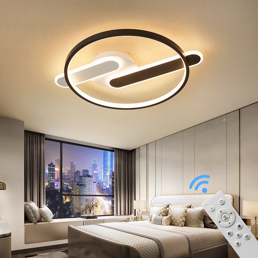 Euroton LED Deckenleuchte LED Deckenleuchte Fernbedienung Lichtfarbe einstellbar dimmbar Lampe, LED fest integriert, Deckenleuchte mit Fernbedienung Helligkeit: – Bild 3 von 5