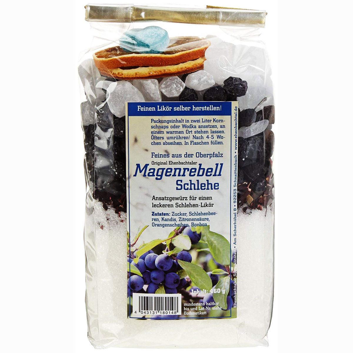 Biller Gewürz, Magenrebell Schlehe Likör Ansatzmischung für Kräuterlikör 460g