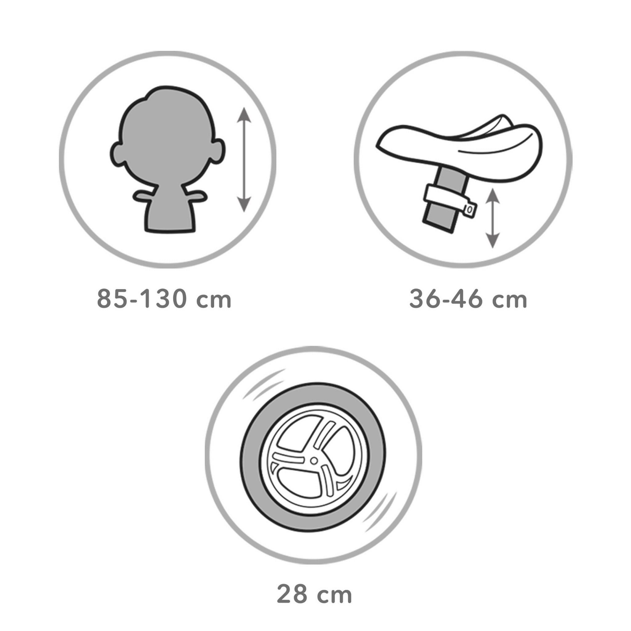 COIL Fahrrad-Laufrad Lauflernrad, Kinderlaufrad, Rutscher, Balance Bike, Nylonrahmen, 28cm EVA-Reifen, Gewicht: 2,8 kg