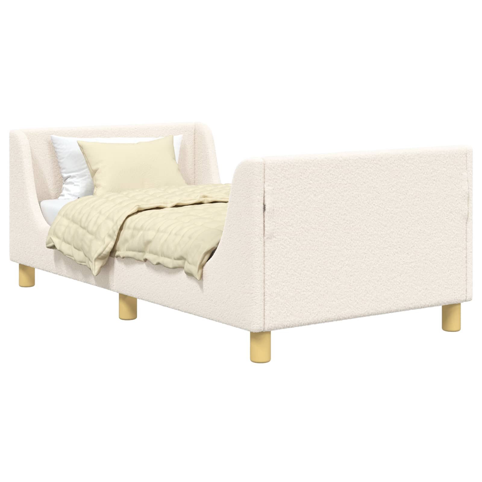 vidaXL Bett Kinderbettgestell mit Kopfteil Creme 80 x 160 cm Schafstoff (1- günstig online kaufen