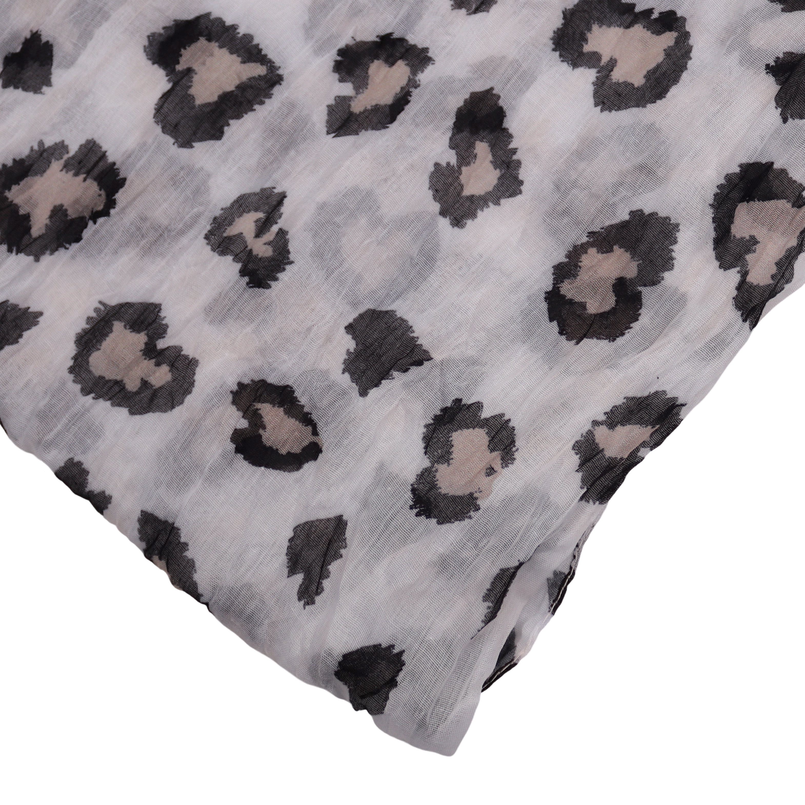 MIRROSI Loop Damen Schal mit Herz-Leo-Muster Weich Schlauchschal, (zweimal um den Hals wickelbar, ca.45x75cm), Damen Halstuch ideal für Frühling, Sommer oder He – Bild 3 von 4