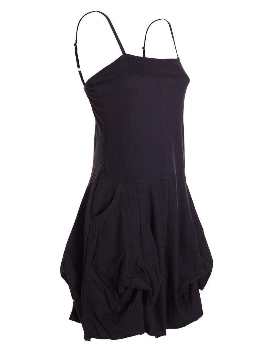Vishes Sommerkleid Damen Ballon-Kleid Tunika-Kleid Sommerkleid verstellbare Träger Hippie, Elfen Style – Bild 5 von 5