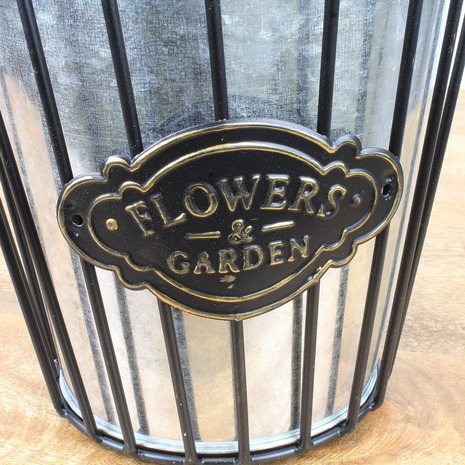 Macosa Home Pflanzschale Deko Pflanzeimer Zink Metall Schwarz vers. Größen Zinkeimer (Pflanzgefäß Pflanzschale, 1 St., Dekoeimer Blumentopf Dekotopf), Blumeneimer Garten-Dekoration Metalleimer Eimer