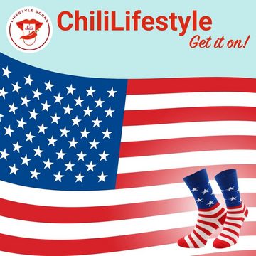 Chili Lifestyle Strümpfe Motivsocken - Lustige Socken - US !