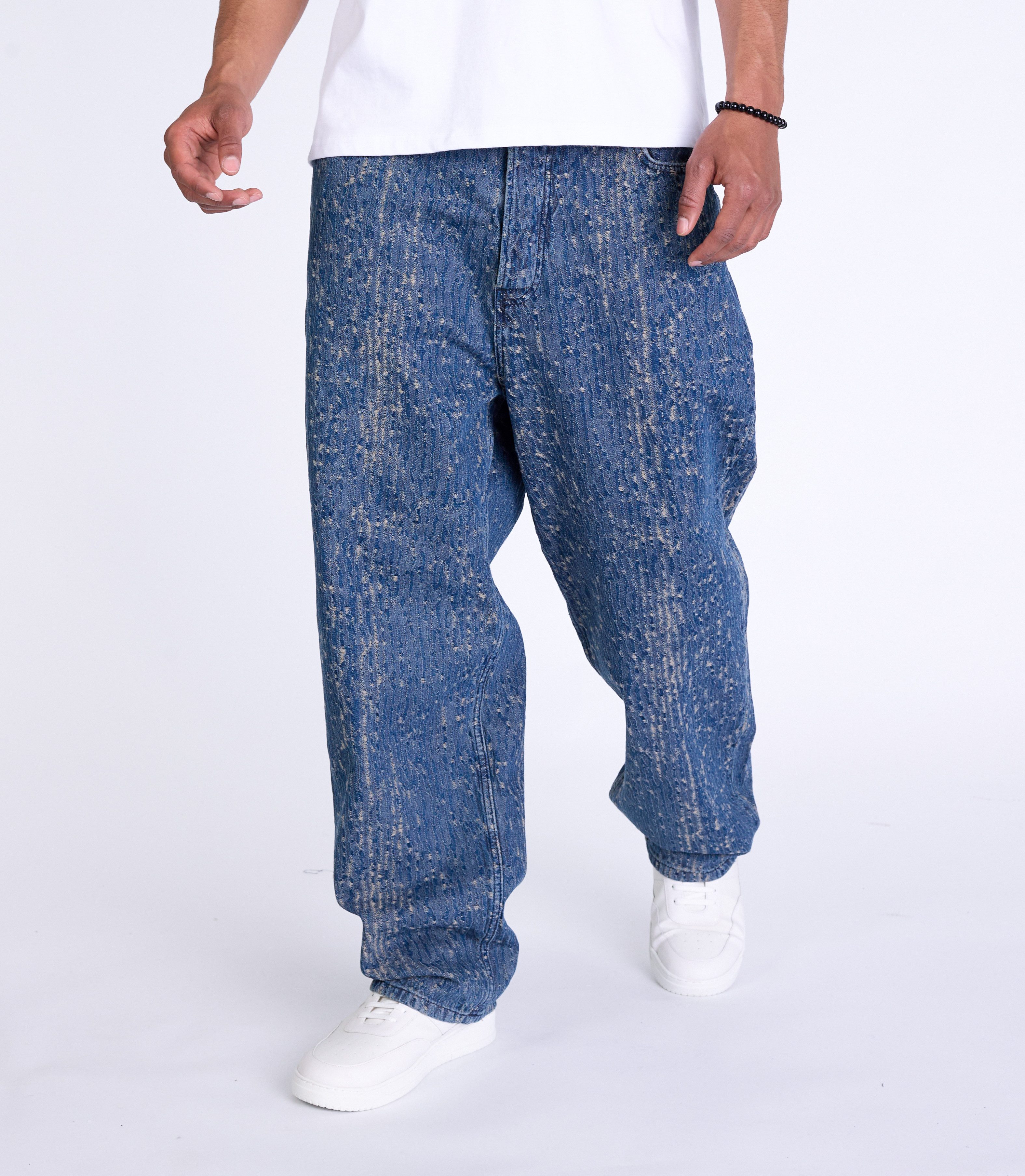 Denim Distriqt Loose-fit-Jeans Ausgefallene Baggy Herren günstig online kaufen