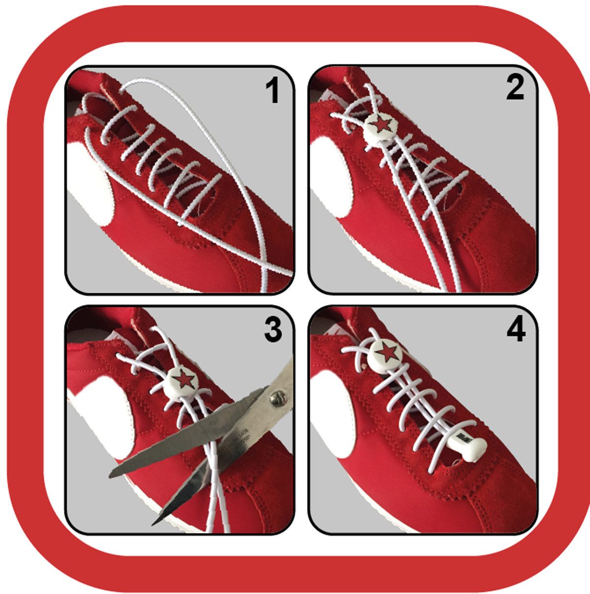 Empire Schnürsenkel Quick Laces - Elastische Schnürung mit Schnellverschlusssystem