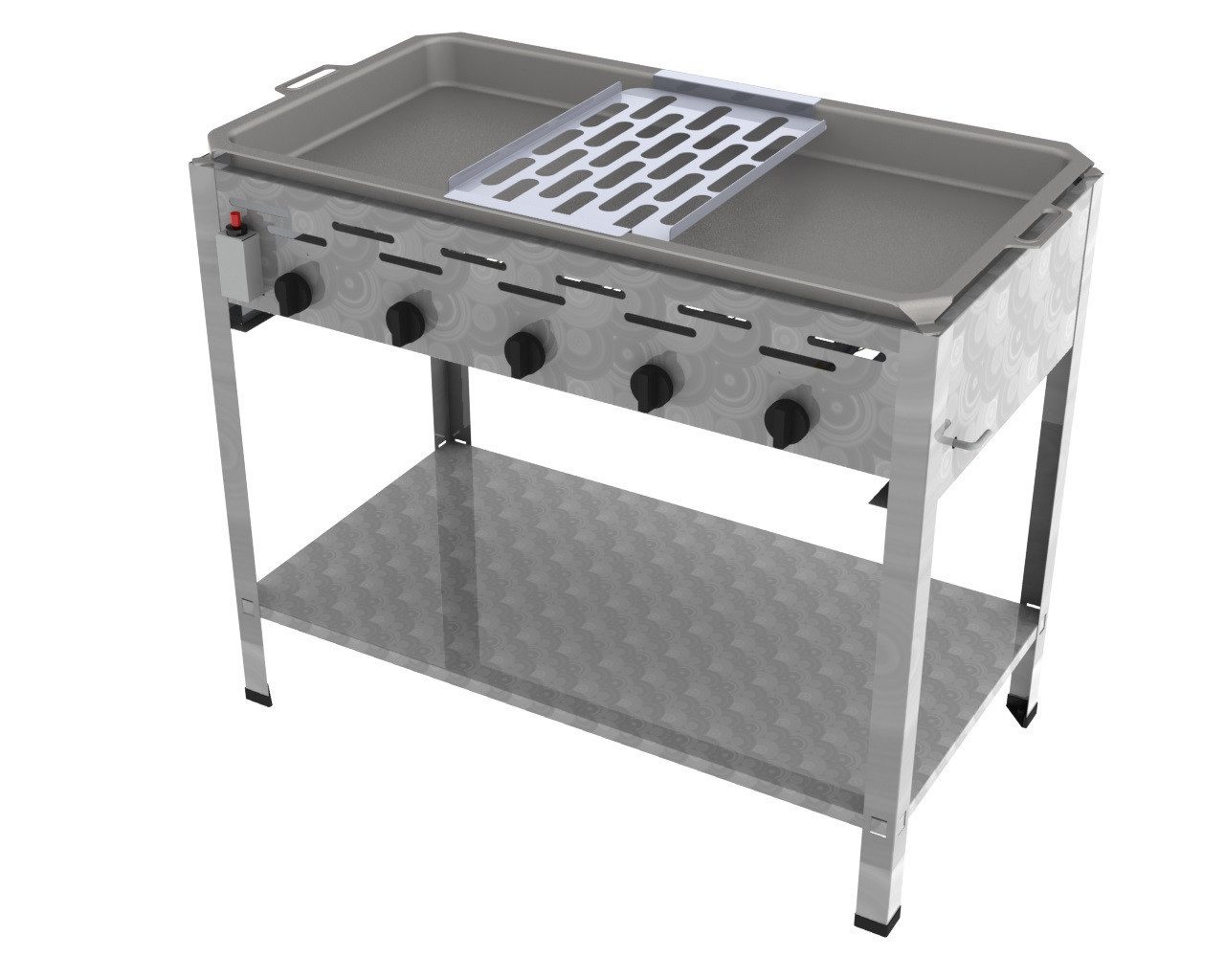 ChattenGlut Gasgrill ChattenGlut Gastrobräter 22,5kW mit Reibekuchen Auflage, BxTxH: 980x530x800 cm