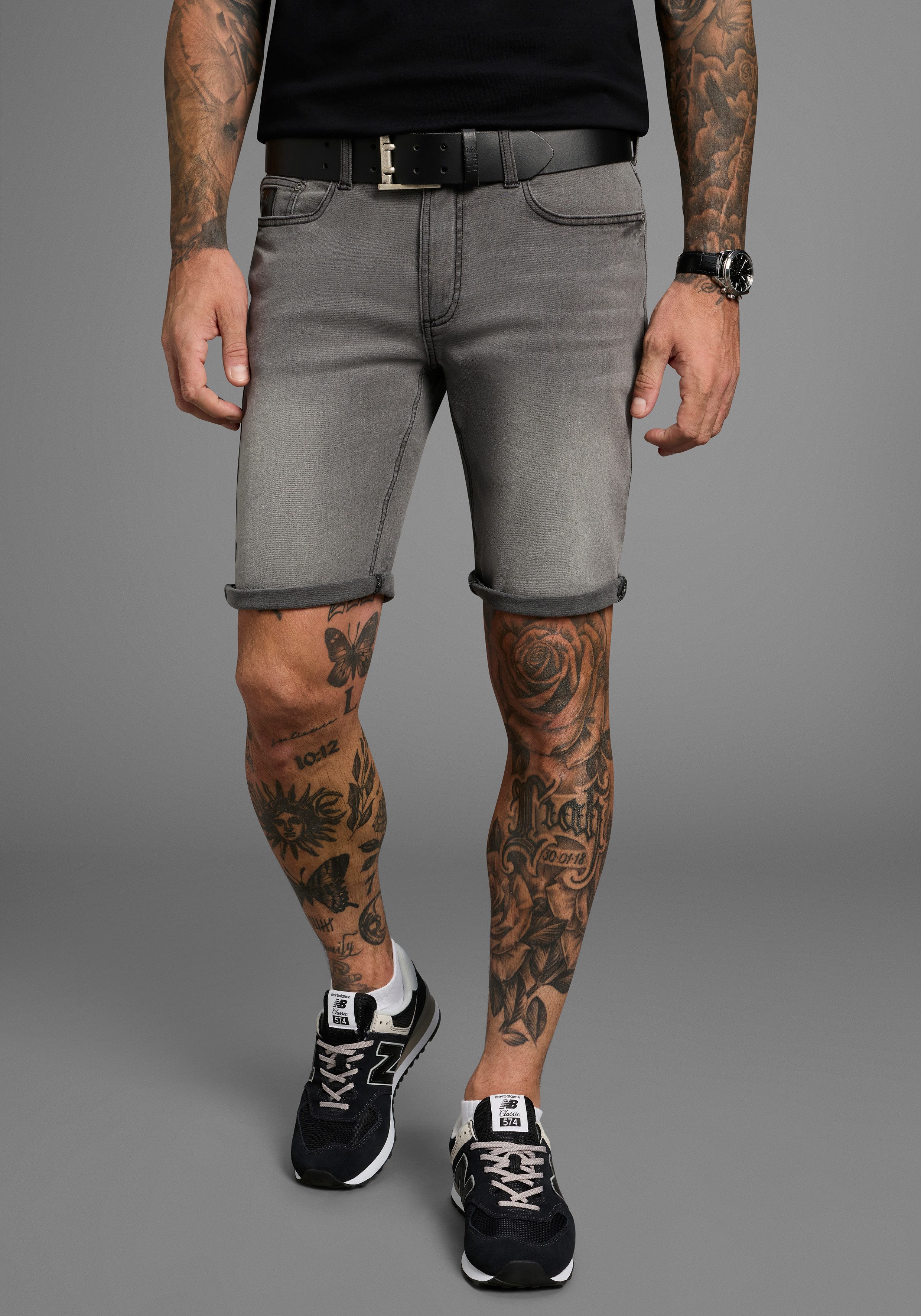 Bruno Banani Jeansshorts Hutch-Shorts gerade geschnittene kurze Beine, niedrige Leibhöhe – Bild 2 von 5
