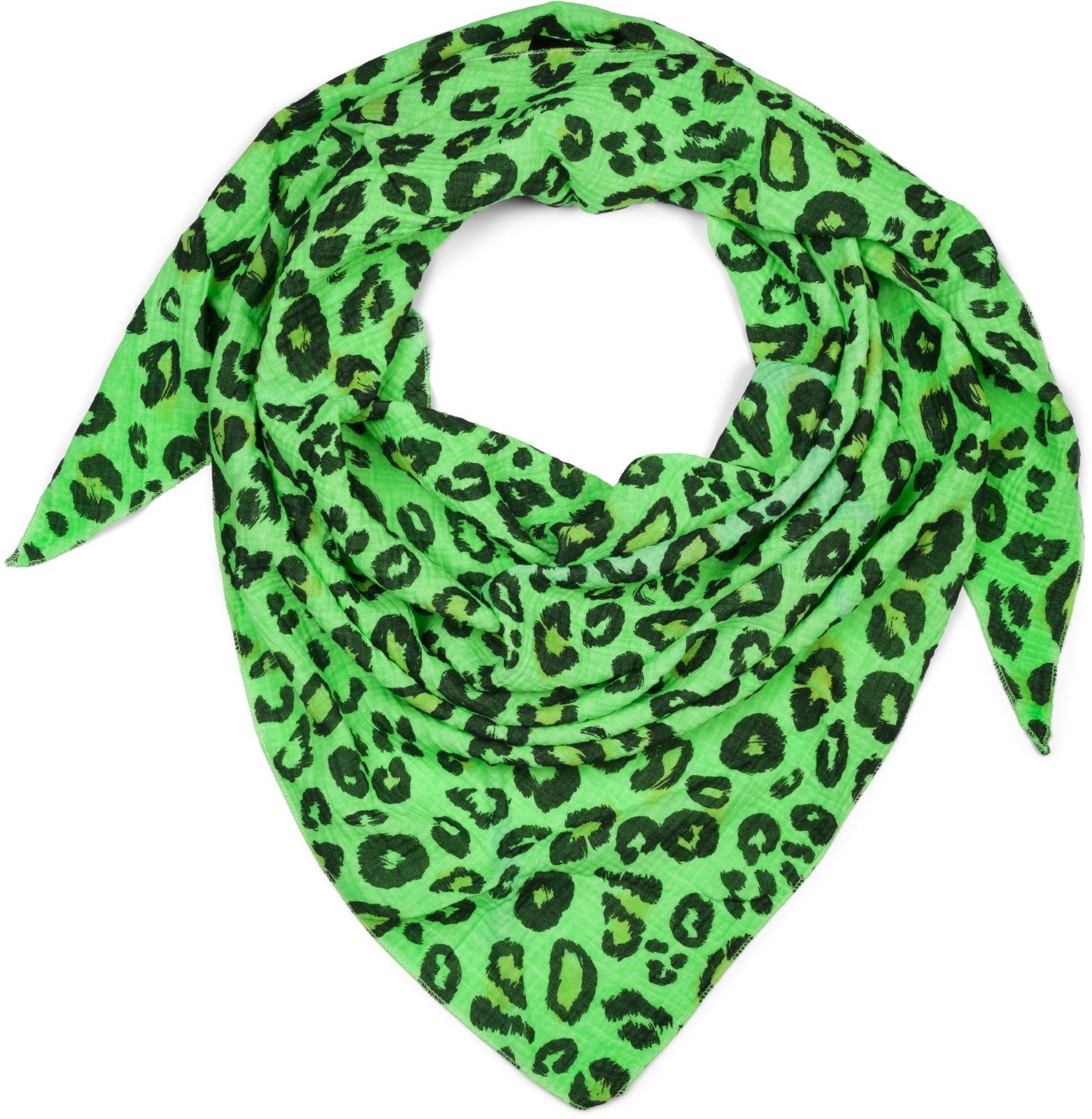 styleBREAKER Dreieckstuch Musselin Dreiecktuch Leoparden Print, (1-St) günstig online kaufen