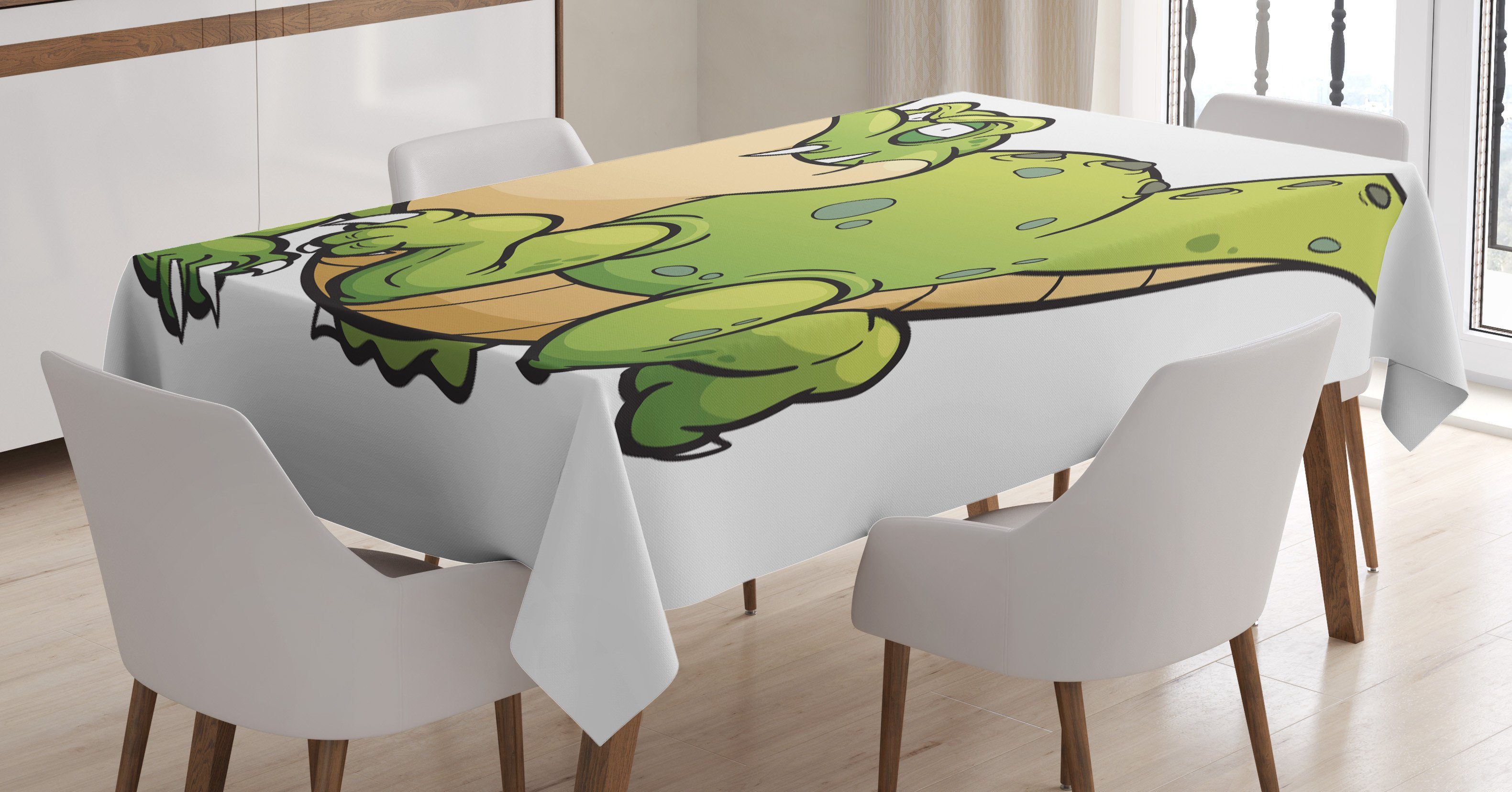 Abakuhaus geeignet Beefy Tischdecke Außen den Für Bereich Klare Krokodil Alligatormuster Waschbar Farben, Farbfest