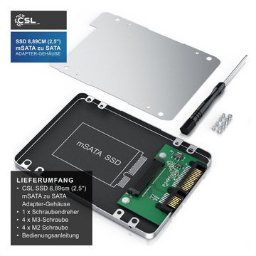 CSL Festplatten-Gehäuse, SSD 8,89cm (2,5) mSATA zu SATA Adapter, max. 7mm Einbauhöhe