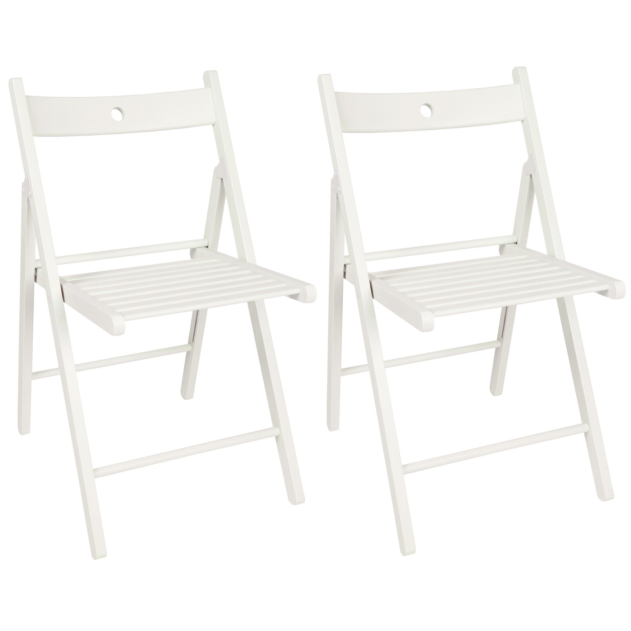 Sarcia.eu Faltstuhl TERJE Weißer zusammenklappbarer Stuhl IKEA