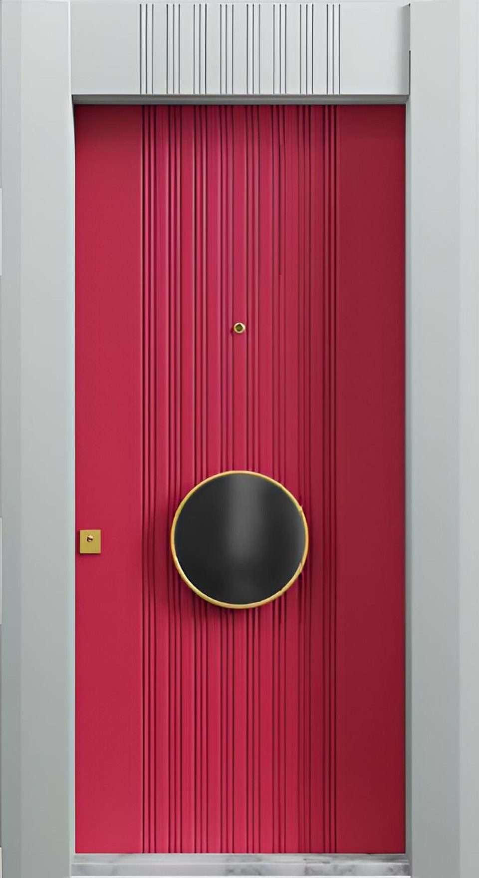 Xlmoebel Haustür Exklusive rote Designer-Hoteltür aus Aluminium und Kunststoff, Made in Europa