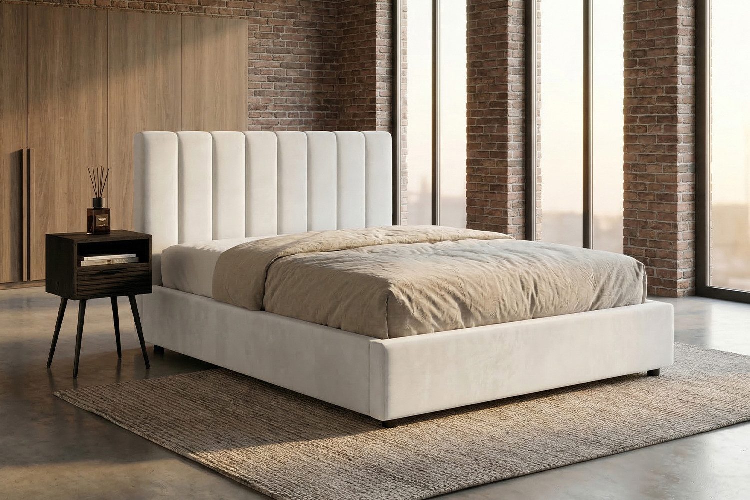 KAWOLA Polsterbett CATTURA Velvet - Modernes Design - Schlafzimmer Highlight, Inklusive Lattenrost 3-fach höhenverstellbar - Stil trifft Komfort