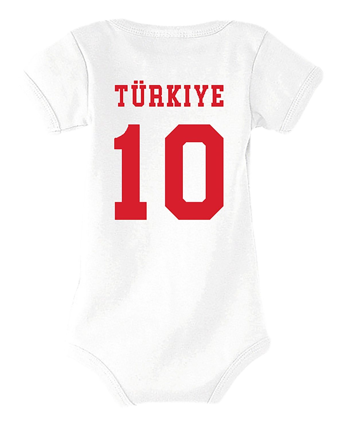 Kinder Body trendigem Youth Motiv Weiß mit Türkei Designz Kurzarmbody Strampler Baby